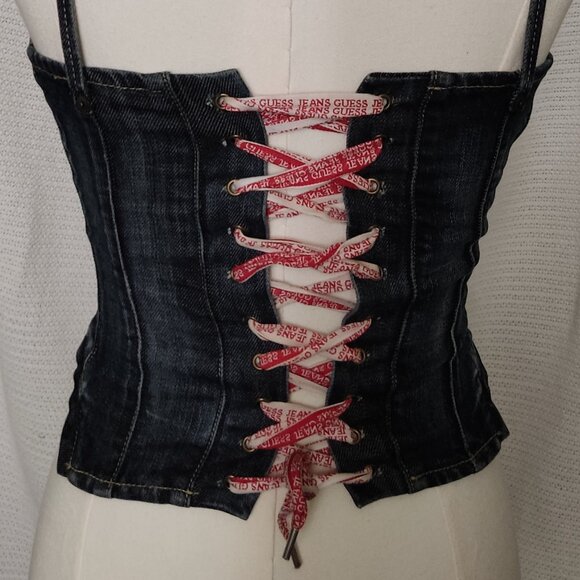 Guess Premium | Denim corset bustier top | Size XS - Picture 16 of 16